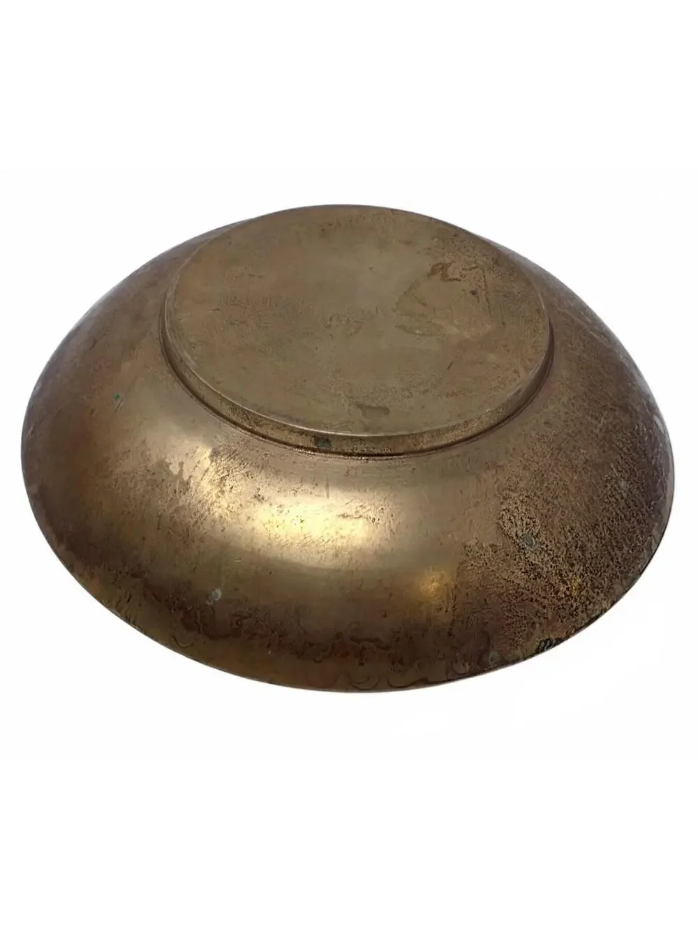 Vintage Korean Brass Stag Trinket Bowl Woodland Catchall Dish 4 7/8 Inch